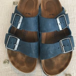 Birkenstock navy leather w size 37 good condition